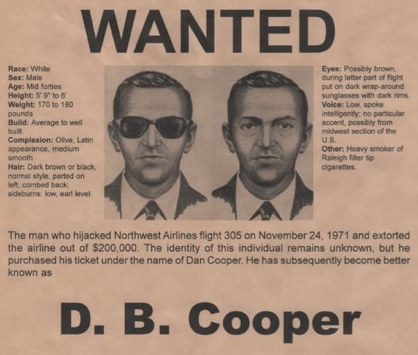 D.B. Cooper: El Secuestro Aéreo que se Convirtió en Leyenda